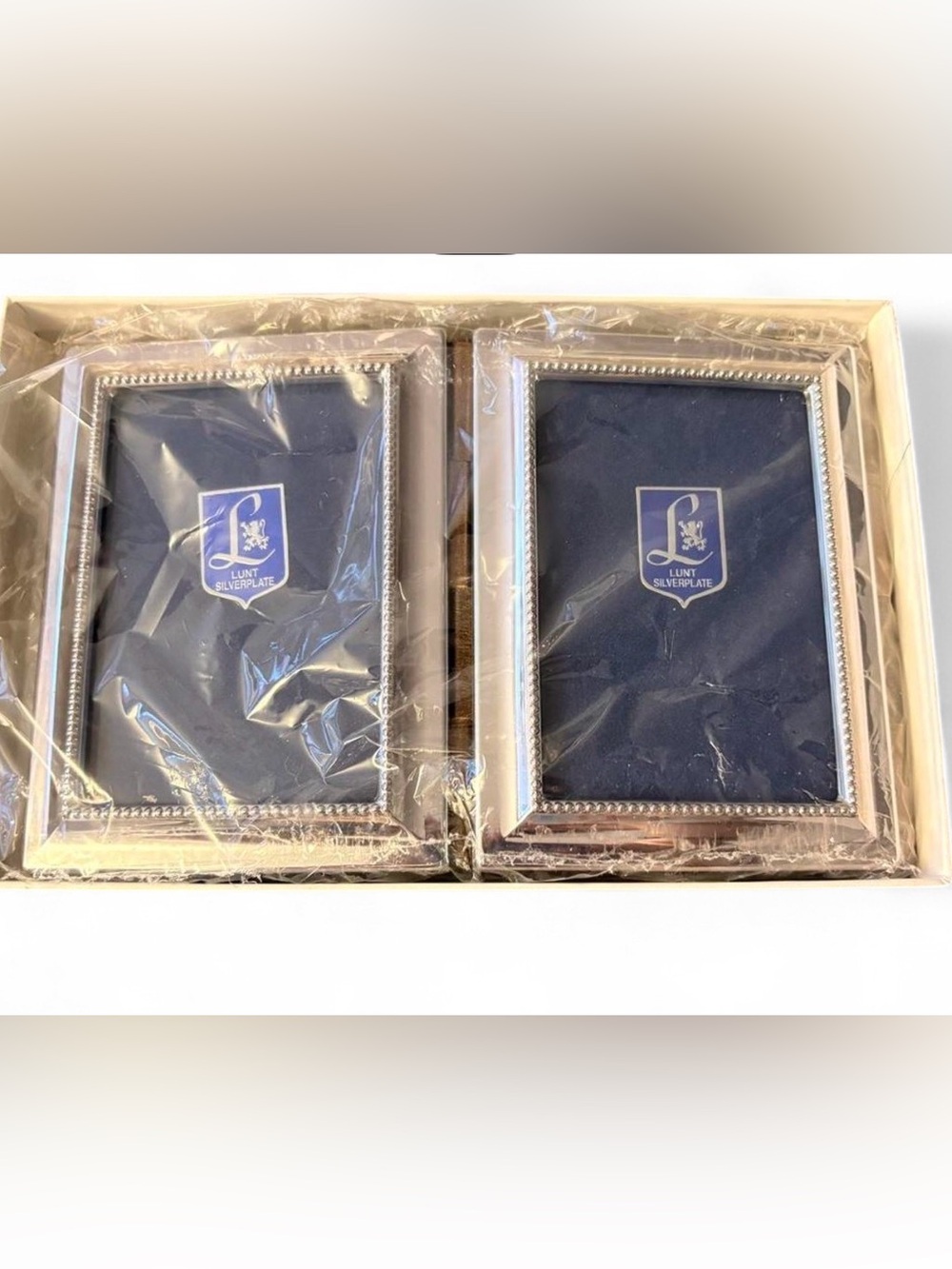Lunt Silver Plate Frame Set (4 frames) nwt-in original packaging